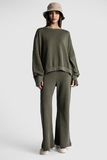 DISTRESSED CREW LEAF