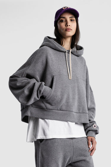 BOXY HOOD DARK MARL