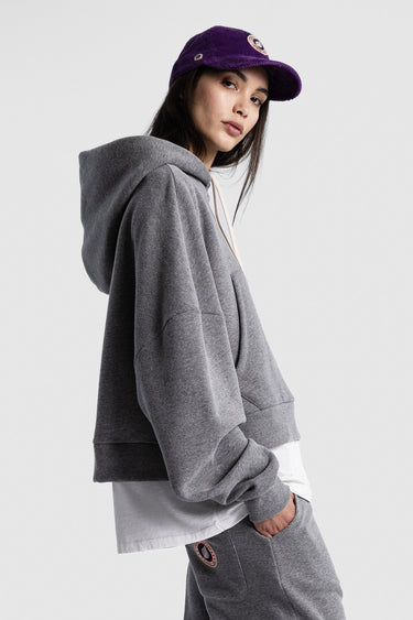 BOXY HOOD DARK MARL