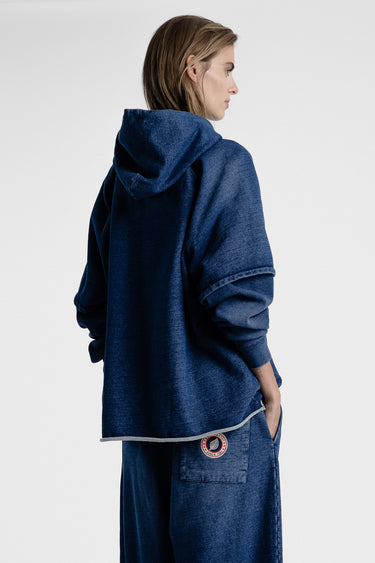 INDIGO HOOD DARK BLUE