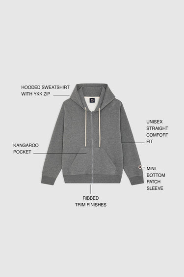 F ICONIC ZIP DARK MARL