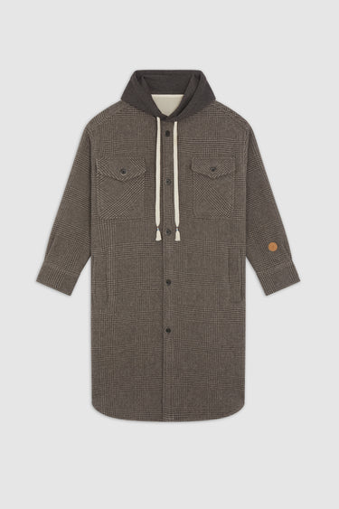 HOOD COAT WHITE PEPPER