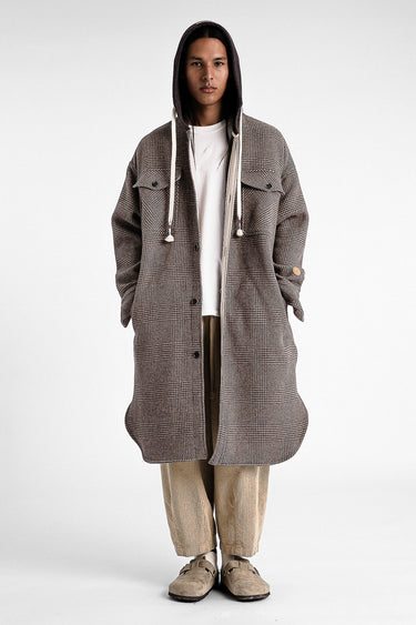 HOOD COAT WHITE PEPPER