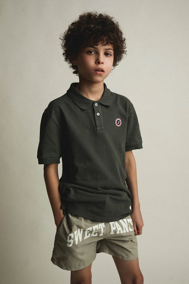 KID FADED POLO BLACK