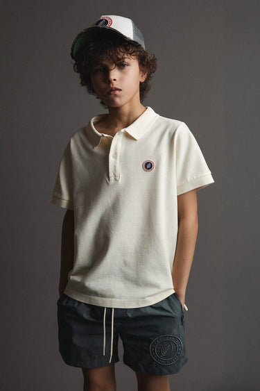 KID FADED POLO MILK