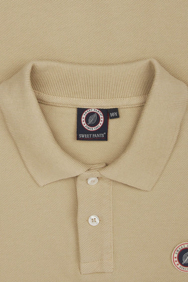 KID FADED POLO WHITE PEPPER