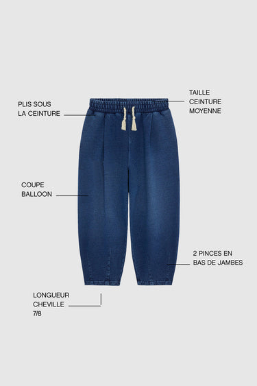 KID INDIGO BALLOON DARK BLUE