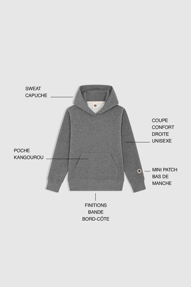 KID F ICONIC HOOD DARK MARL