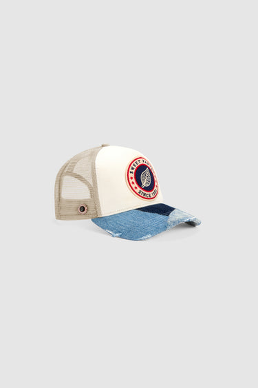 PATCHWORK CAP WHITE PEPPER